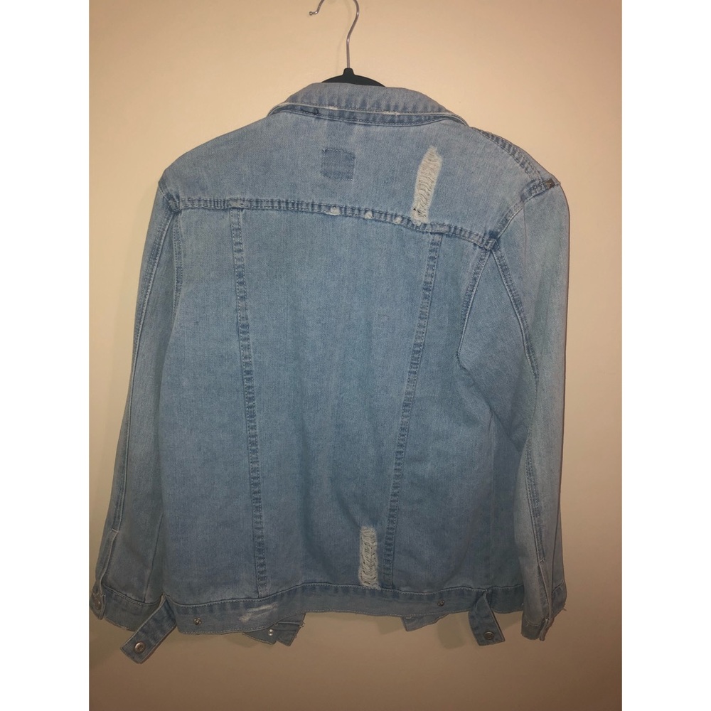 DISTRESSES BLUE DENIM JACKET